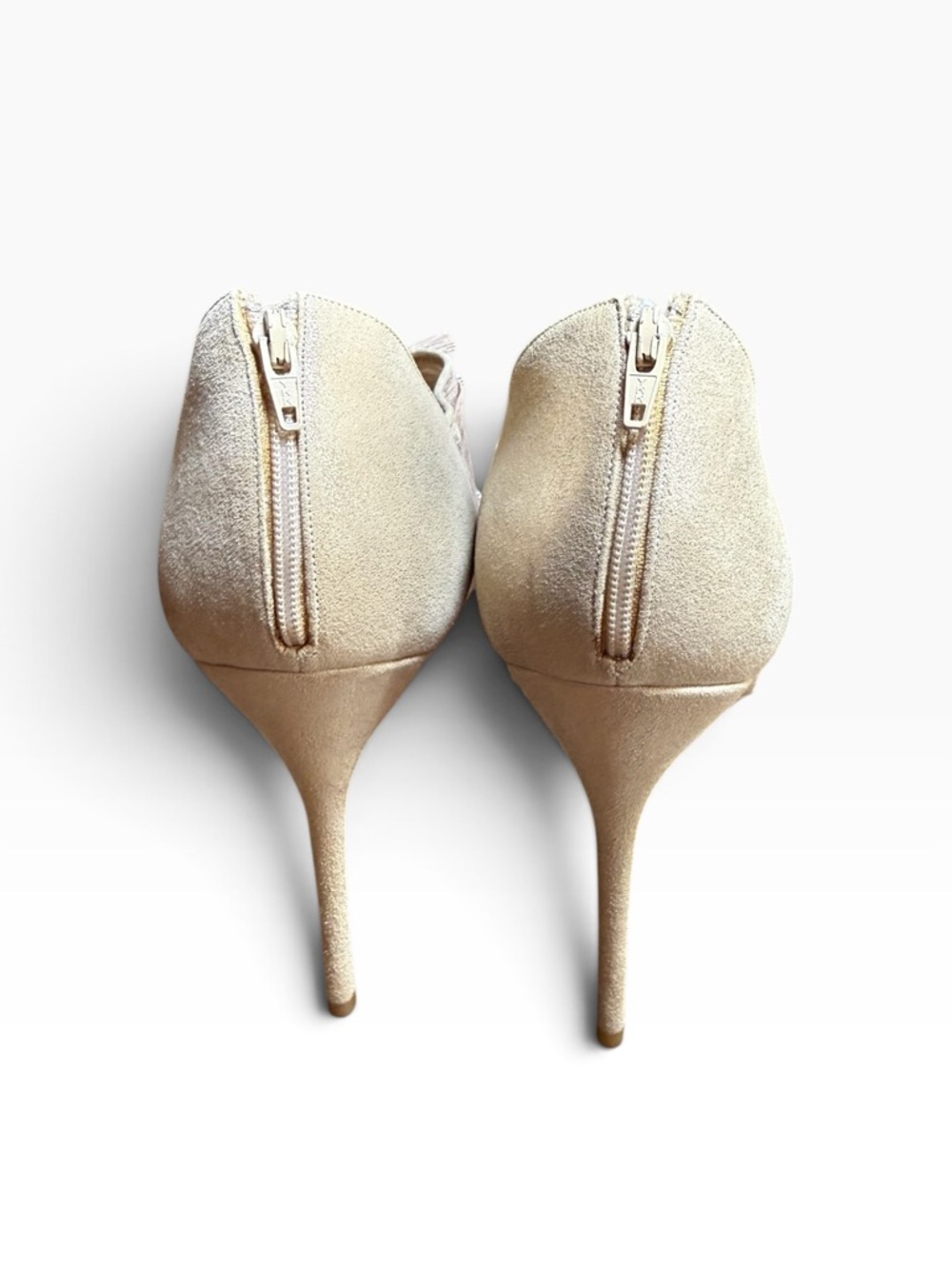 Christian Louboutin Canon Gold Lamé Suede Peep Toe Booties Pumps EU 39 US 9 - Picture 5 of 13